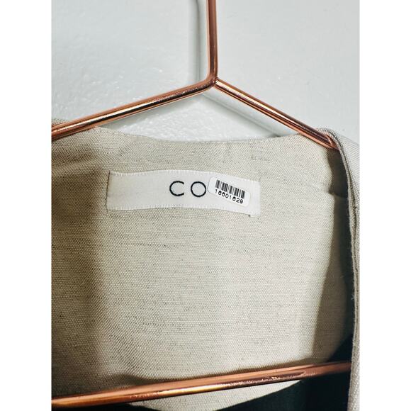 CO Clay Gray Collarless Flare Cuff V-Neckline Single Button Solo-Breasted Jacket - Picture 8 of 12